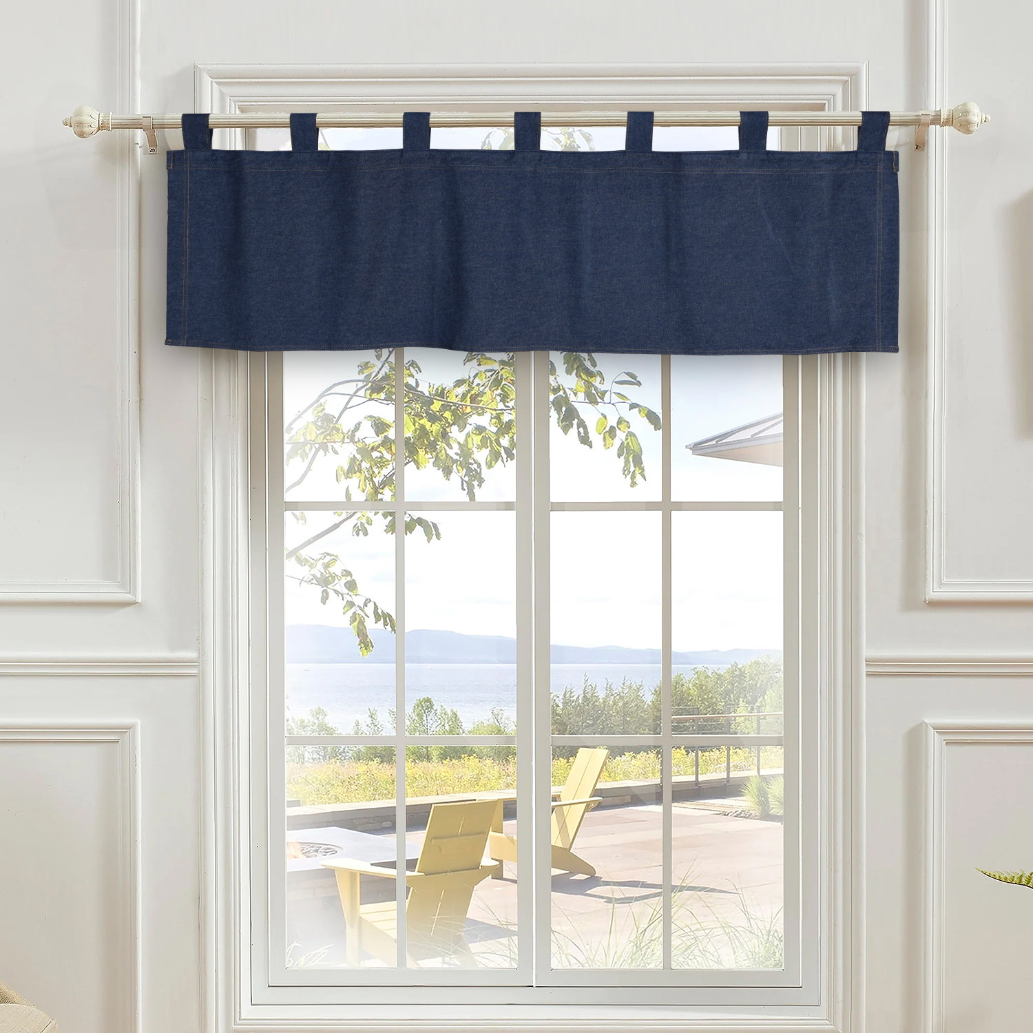 Breakwater Bay Aliana American Denim 100% Cotton Pure Denim Valance